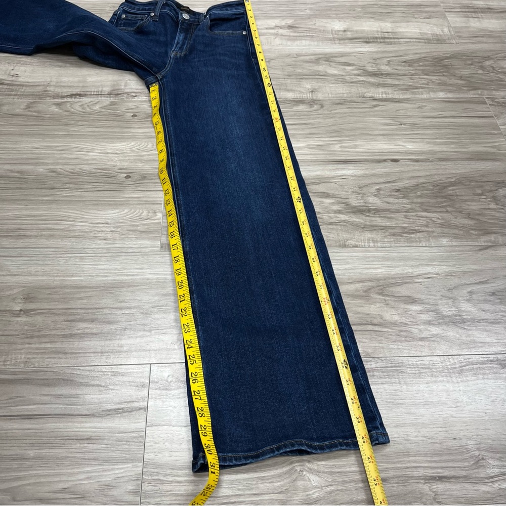 Quince Stretch High Rise Wide Leg 32” in Blue Dark Wash Size 26 - Picture 10 of 11